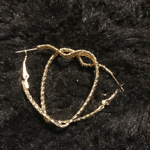 Heart Shaped Hoop Earrings - Picture 2 of 4
